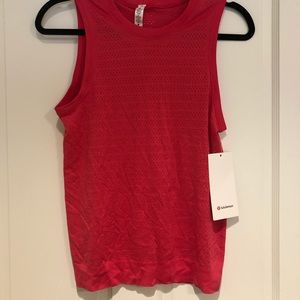 Red mesh lulu lemon tank top